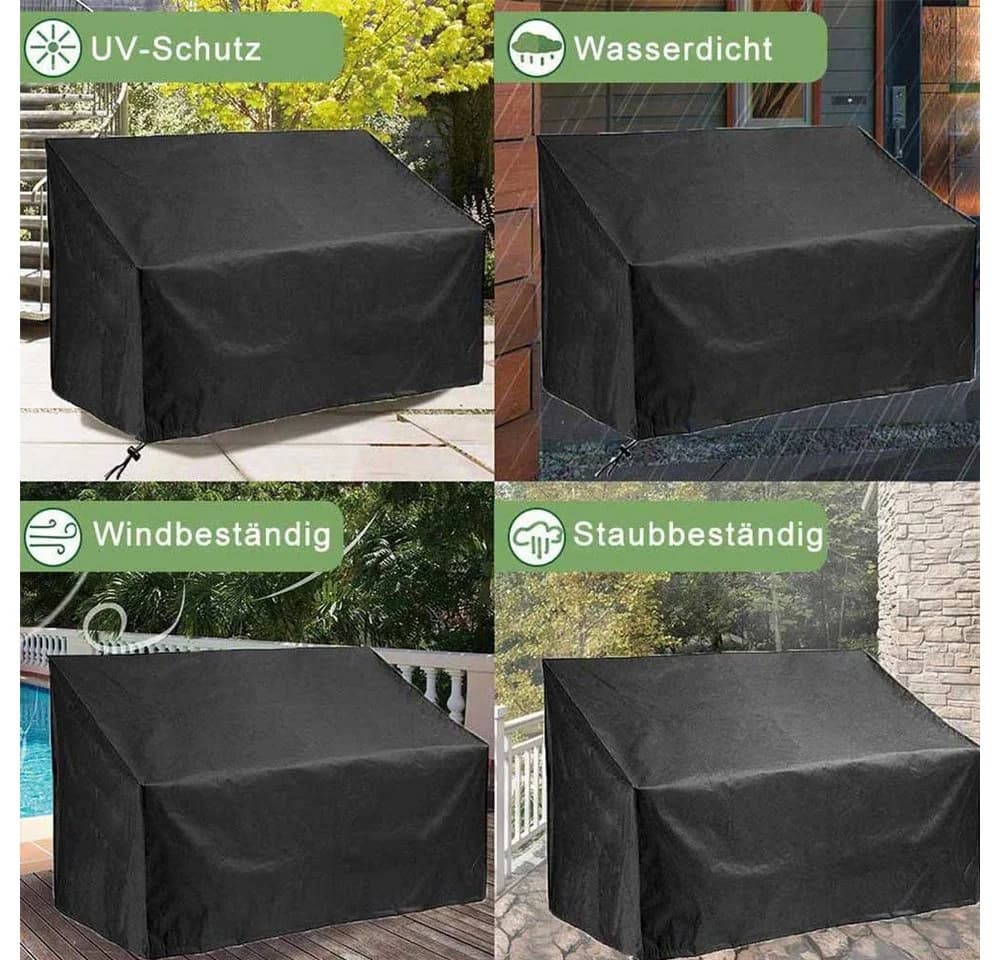 Sunicol Gartenmöbel-Schutzhülle Polyester-Gewebeabdeckung 2/3/4 Sitzabdeckung - Bild 4