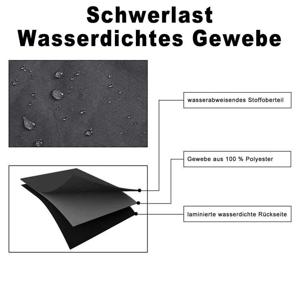 Sunicol Gartenmöbel-Schutzhülle Polyester-Gewebeabdeckung 2/3/4 Sitzabdeckung - Bild 5