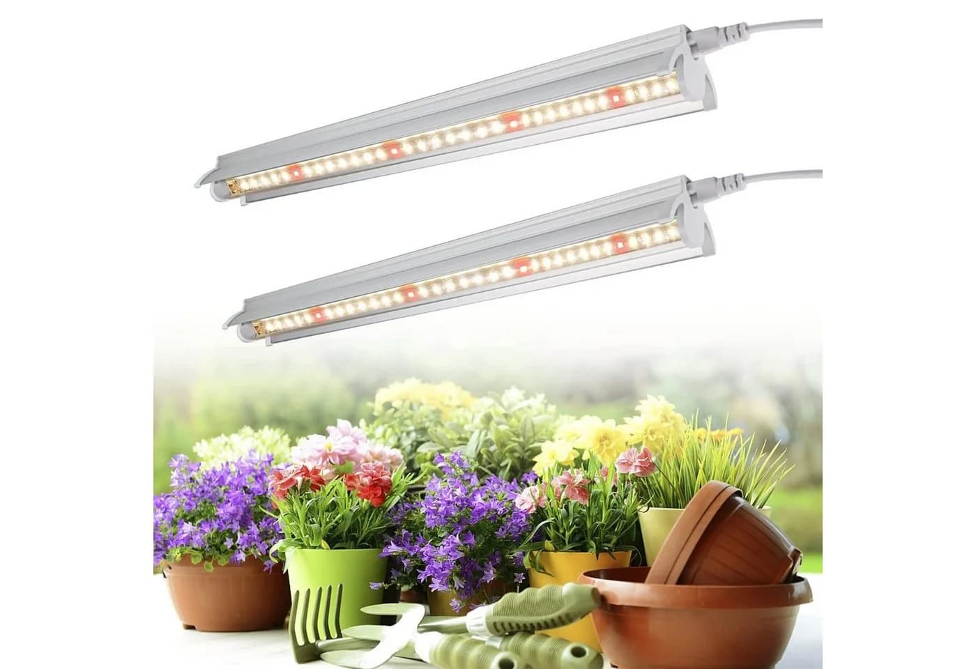 Rosnek Pflanzenlampe 2/4 Stück 10W 5000K Vollspektrum anschließbar - Bild 2