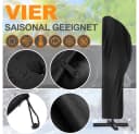 BTTO Sonnenschirm Schutzhülle Schwarz Silber 210D Oxford Bild 5