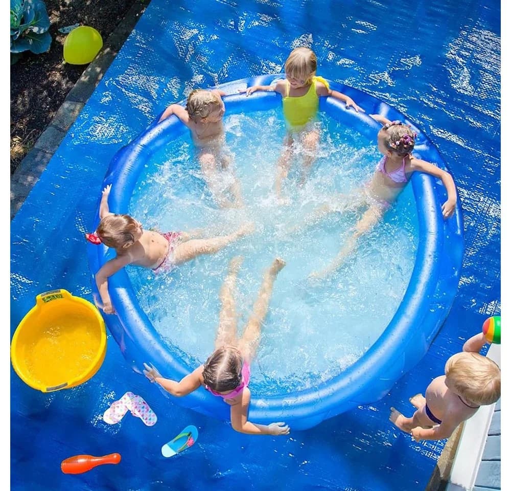 BTTO Pool Bodenschutzplane Wasserdicht Blau PE - Bild 3