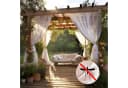 Jibenhome Outdoor Moskitonetz Transparent Weiß 2 St Bild 2