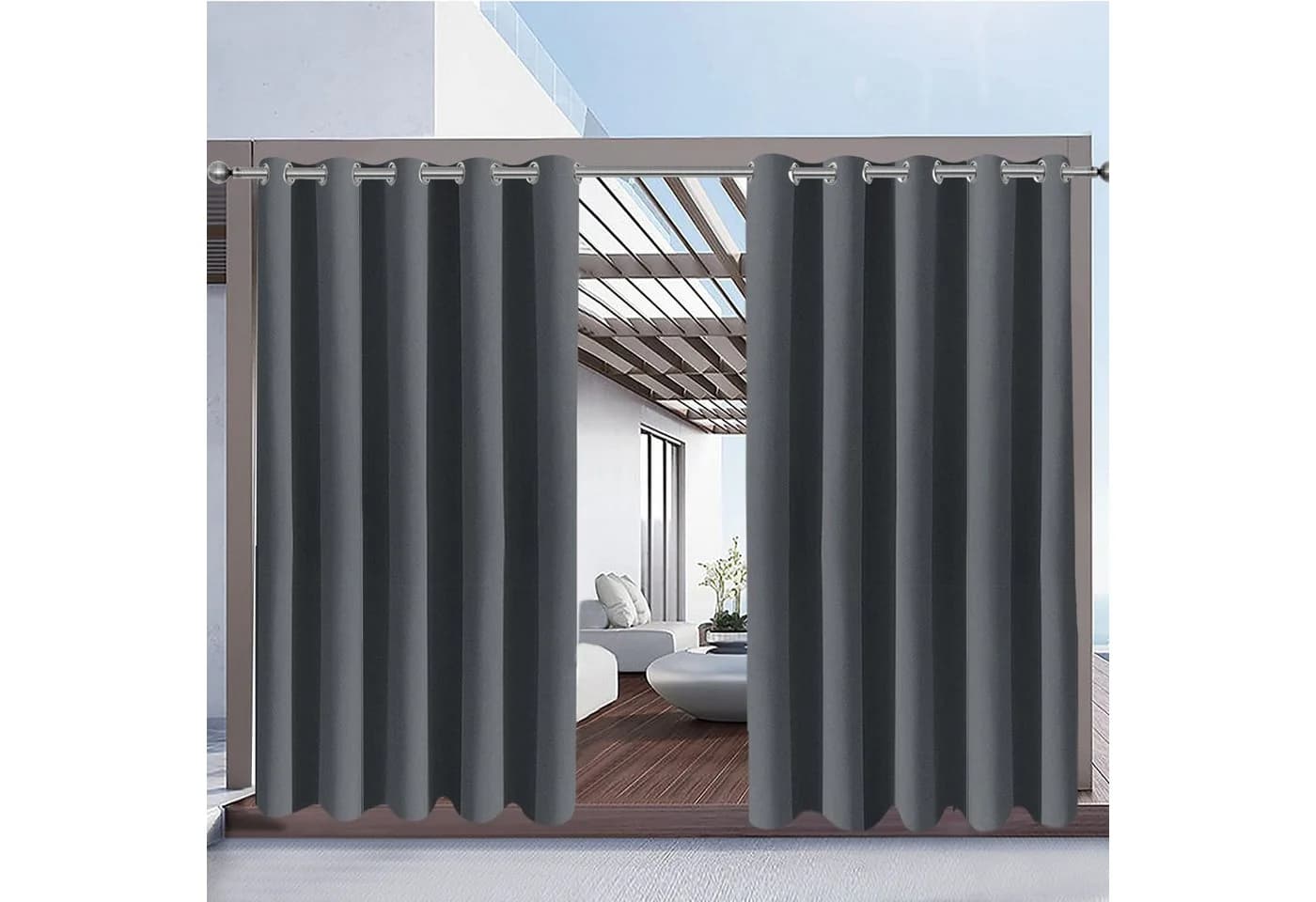 BTTO V&G Outdoorgardine Wasserdicht & Winddicht mit Ösen - Bild 2