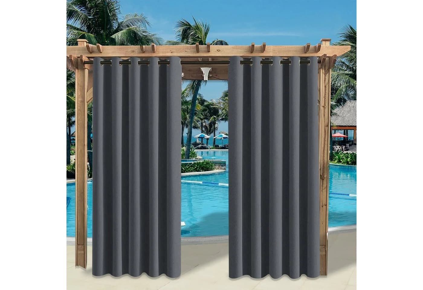 BTTO V&G Outdoorgardine Wasserdicht & Winddicht mit Ösen - Bild 3