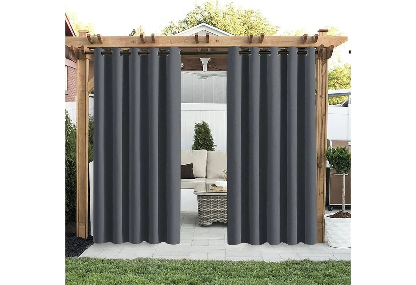 BTTO V&G Outdoorgardine Wasserdicht & Winddicht mit Ösen - Bild 4