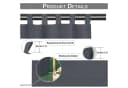 BTTO V&G Terrassenvorhang Wasserdicht Dunkelgrau Bild 5