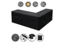 BTTO L-förmige Gartenmöbel-Schutzhülle Schwarz 210D Polyester Bild 2