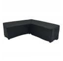 BTTO L-förmige Gartenmöbel-Schutzhülle Schwarz 210D Polyester Bild 5