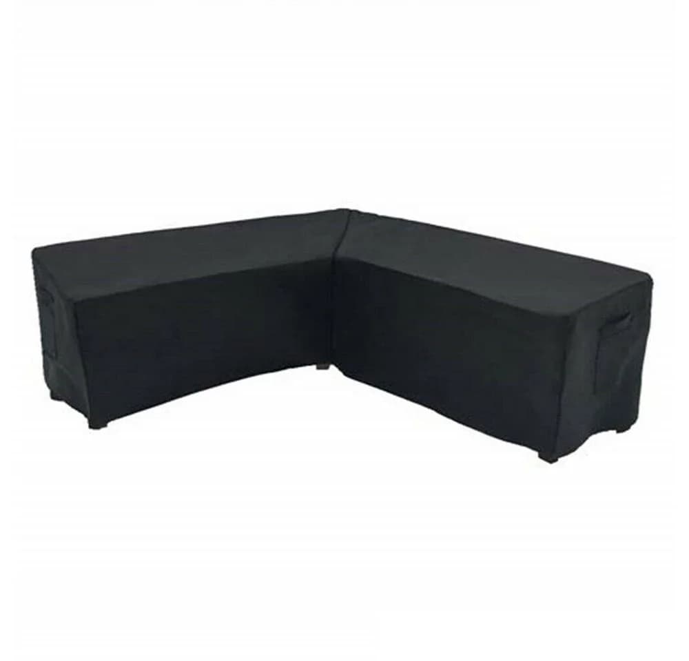BTTO L-förmige Gartenmöbel-Schutzhülle Schwarz 210D Polyester - Bild 5