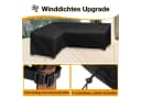 Jibenhome L-förmige Gartenmöbel-Schutzhülle Schwarz Wasserabweisend UV-Schutz Bild 1