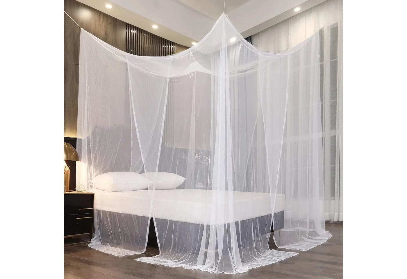 BTTO Universal Bett-Moskitonetz 4 Ecken In-/Outdoor Schutz - Bild 5