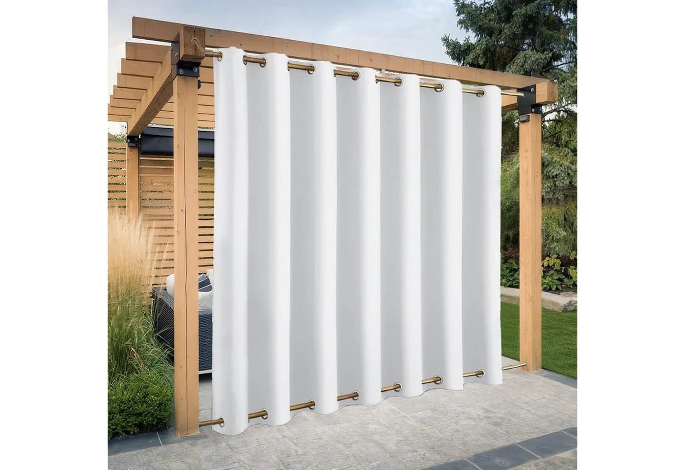 BTTO V&G Outdoor-Vorhang Winddicht & Wasserfest Schwarz - Bild 2