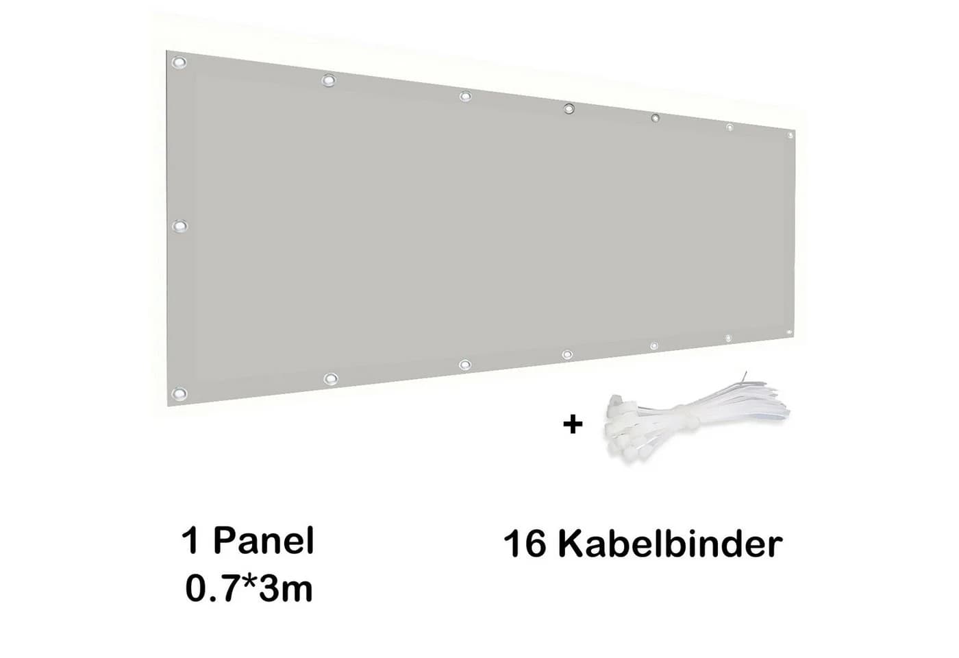 BTTO Balkonsichtschutz Wasserdicht mit Ösen & Kabelbindern