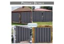 Qelus Outdoor Gardine Sichtschutz Wetterfest Dunkelgrau 2er Set mit Ösen Bild 1