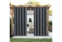 Qelus Outdoorvorhang Blickdicht Grau Wasserdicht Wetterfest 2 St Bild 2
