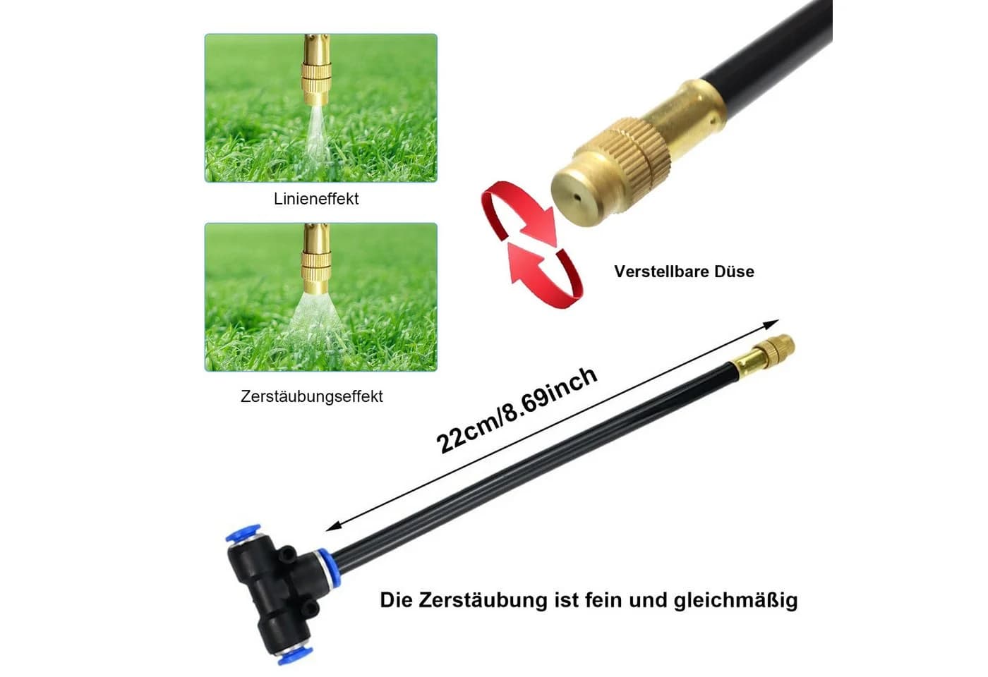 Jibenhome Bewässerungssystem 5M Automatisch mit Sprühdüse - Bild 3