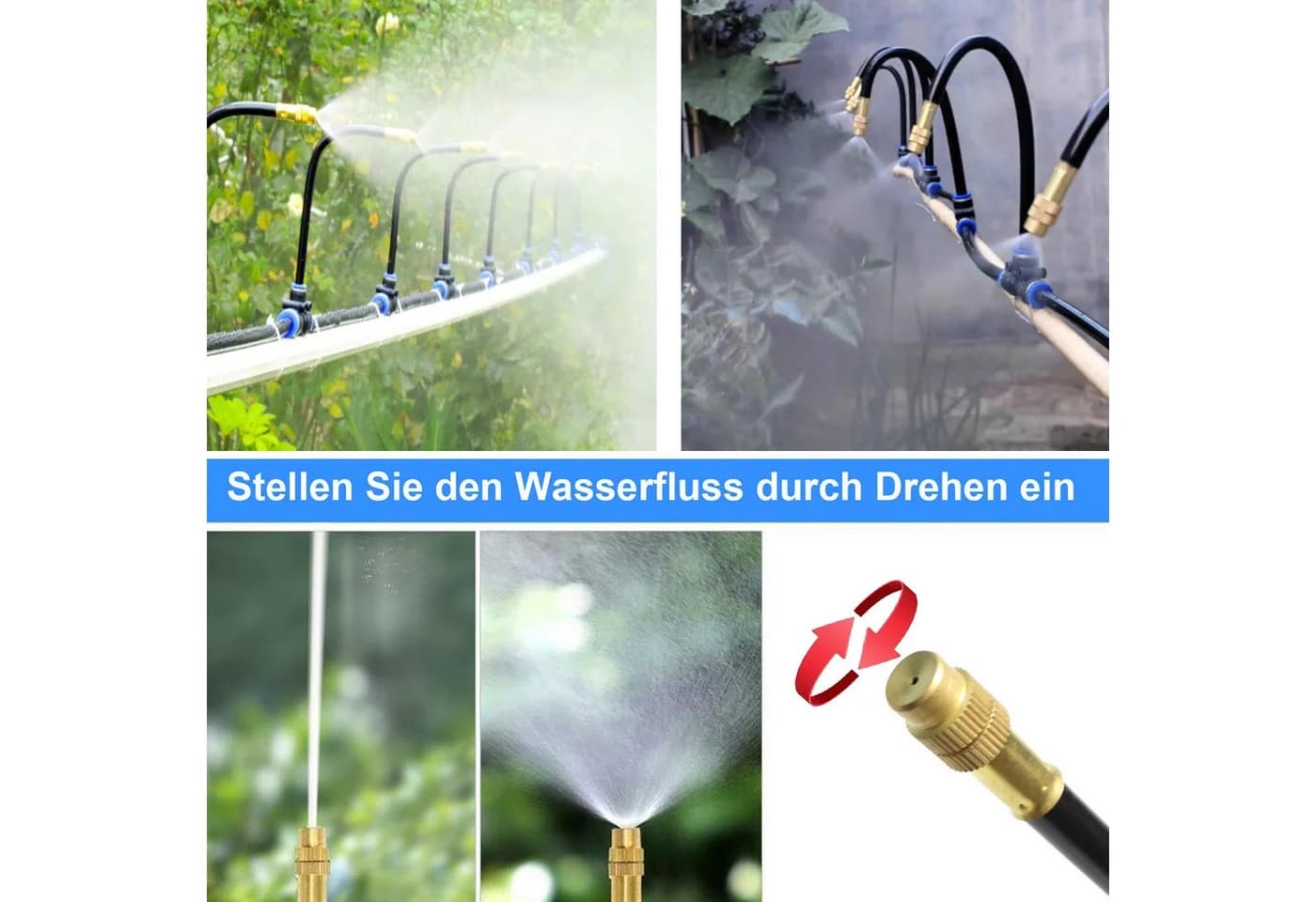 Jibenhome Bewässerungssystem 5M Automatisch mit Sprühdüse - Bild 4