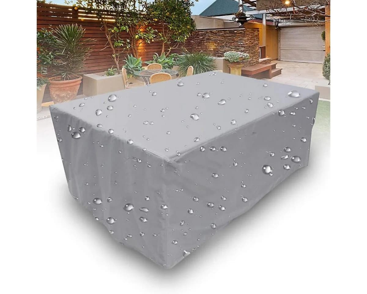 FELIXLEO Schutzhüllen-Sandsäcke Abdeckung Gartenmöbel Wasserdicht Schneeschutz Oxford 210D Grau - Bild 2