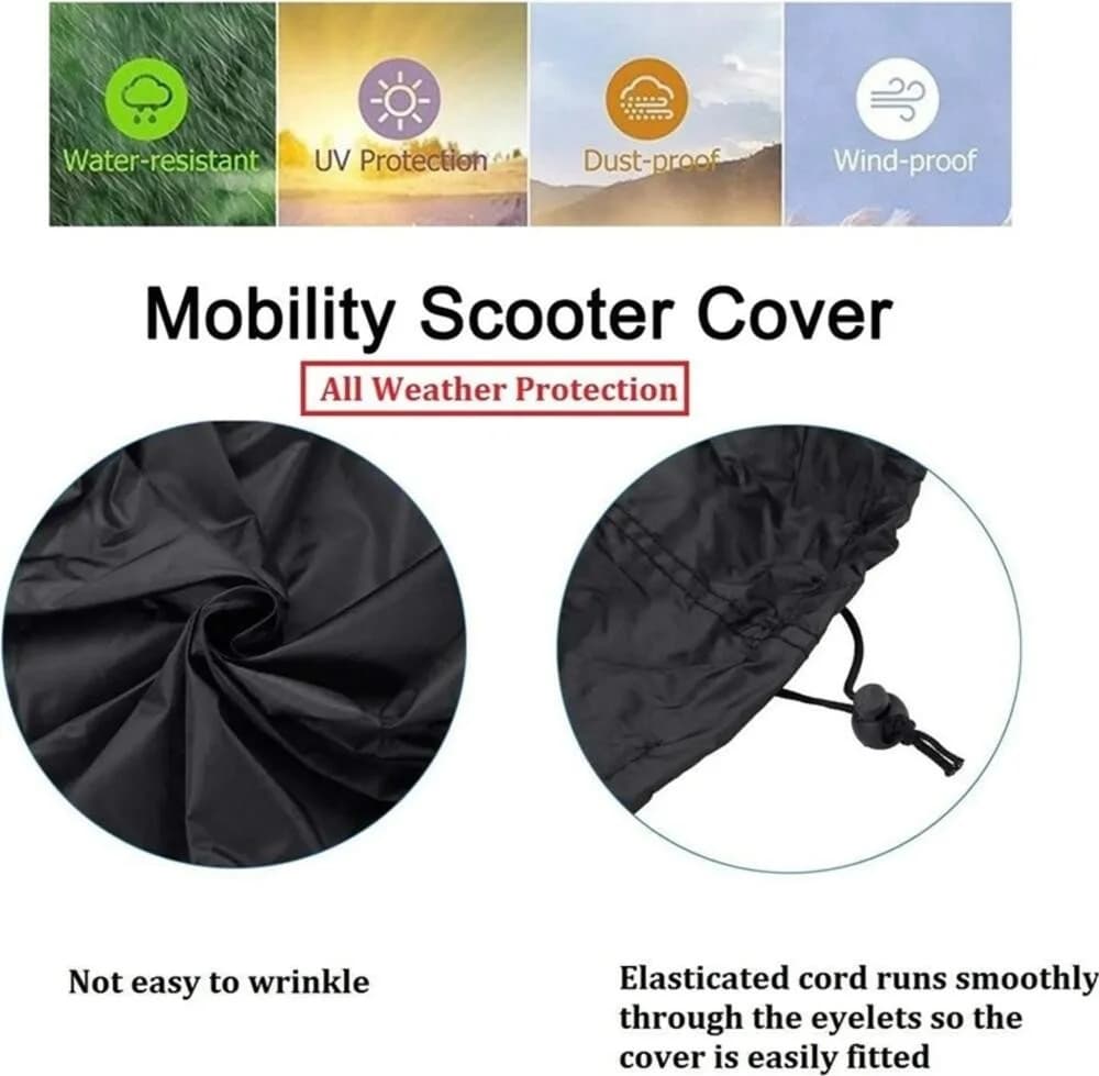 FELIXLEO Schutzhüllen-Sandsäcke Wasserdichte Scooter Abdeckhaube 210D Oxford Rollstuhl Schutzbezug - Bild 3
