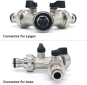 FELIXLEO Y-Stück Y-Verteiler 2-Wege Wasserhahn Adapter Chrom Messing 3/4 Zoll Anschluss Bild 3