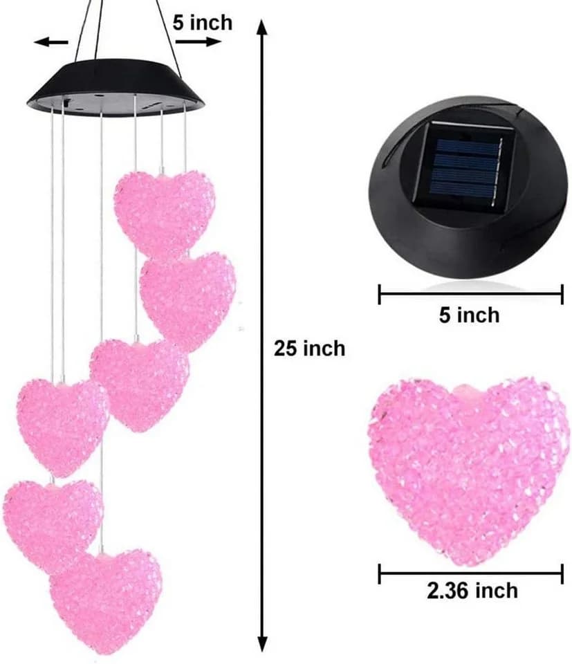 FELIXLEO Solar Windspiel mit LED Farbwechsel und Regenbogen-Effekt