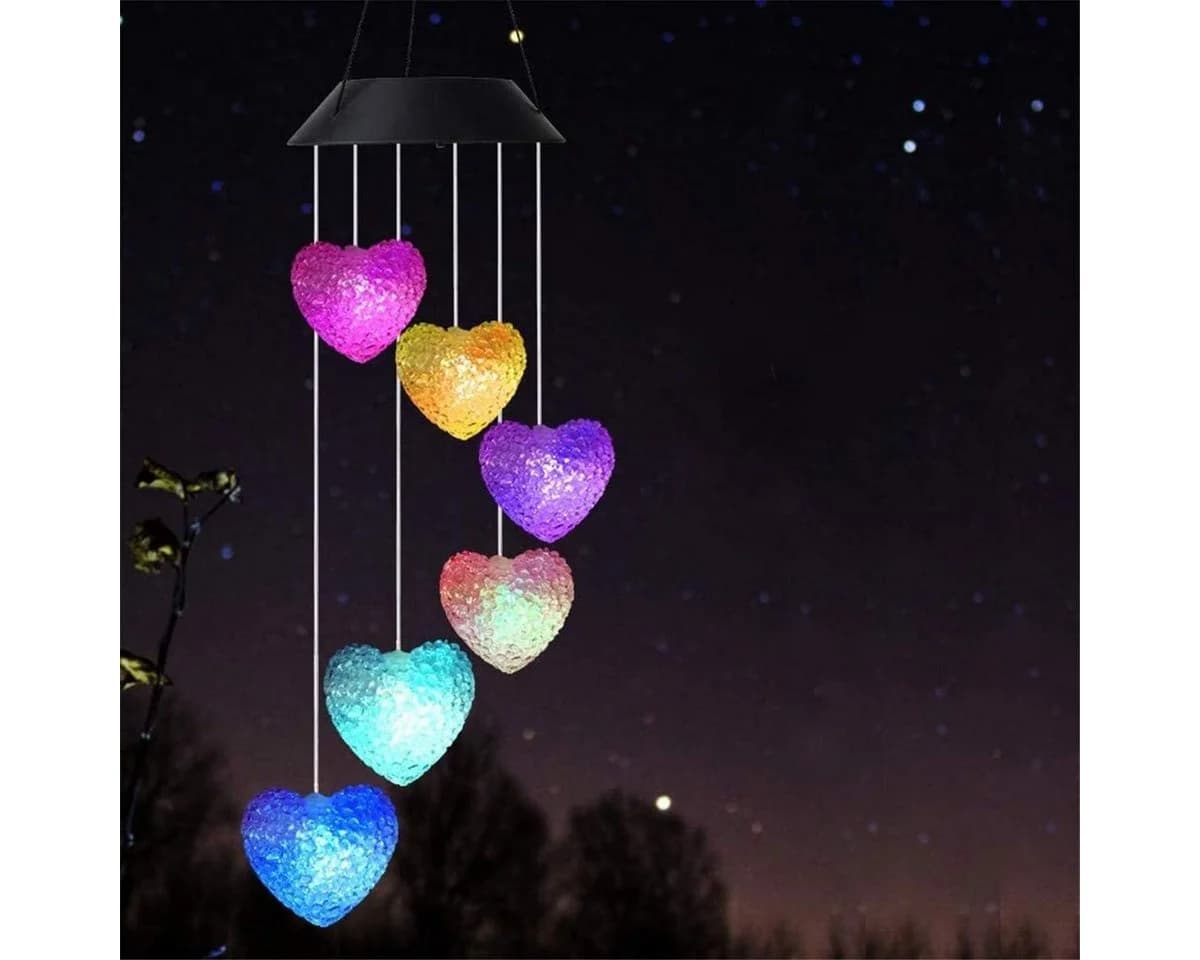 FELIXLEO Solar Windspiel mit LED Farbwechsel und Regenbogen-Effekt - Bild 2
