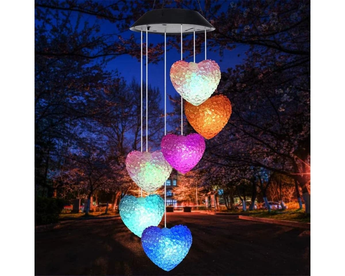FELIXLEO Solar Windspiel mit LED Farbwechsel und Regenbogen-Effekt - Bild 4
