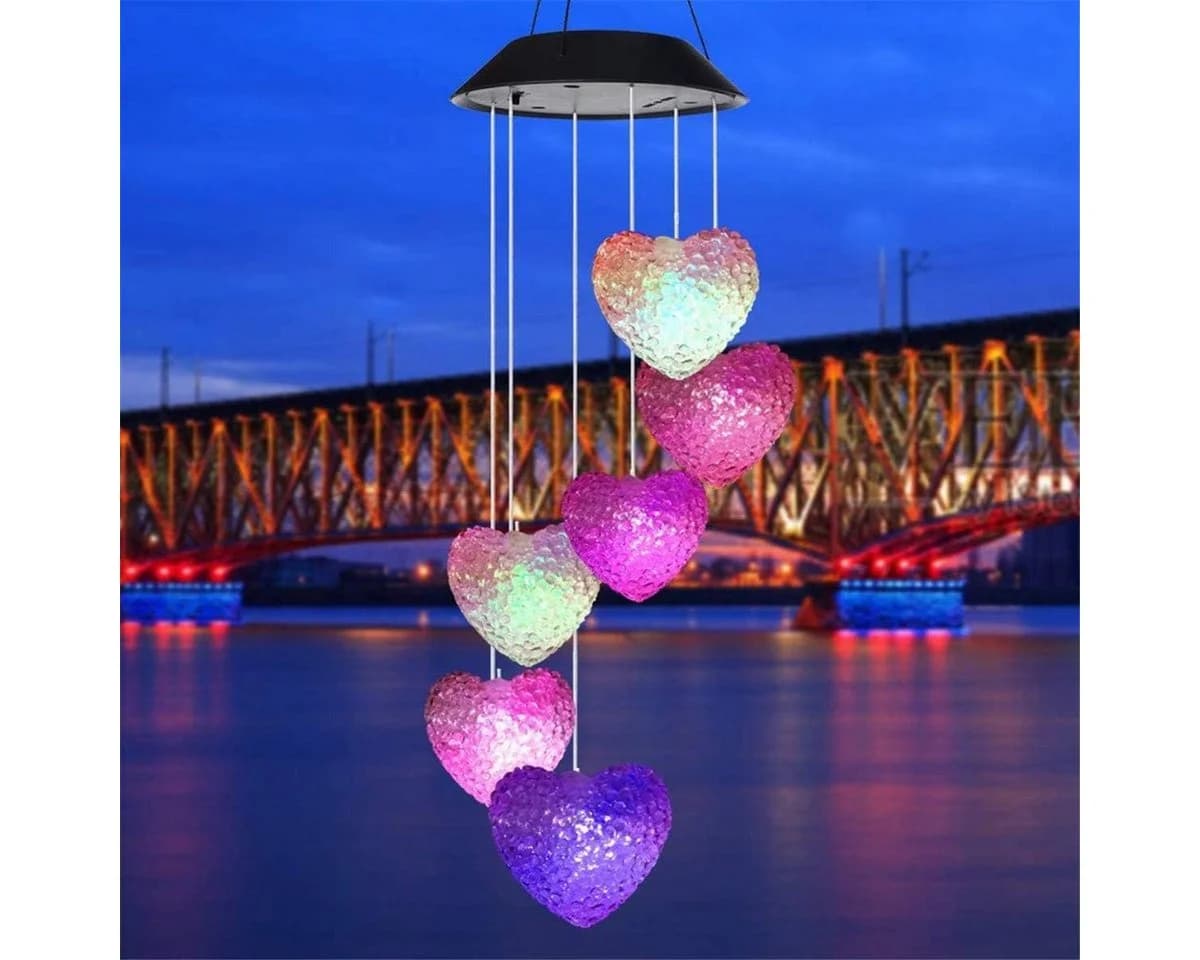 FELIXLEO Solar Windspiel mit LED Farbwechsel und Regenbogen-Effekt - Bild 5