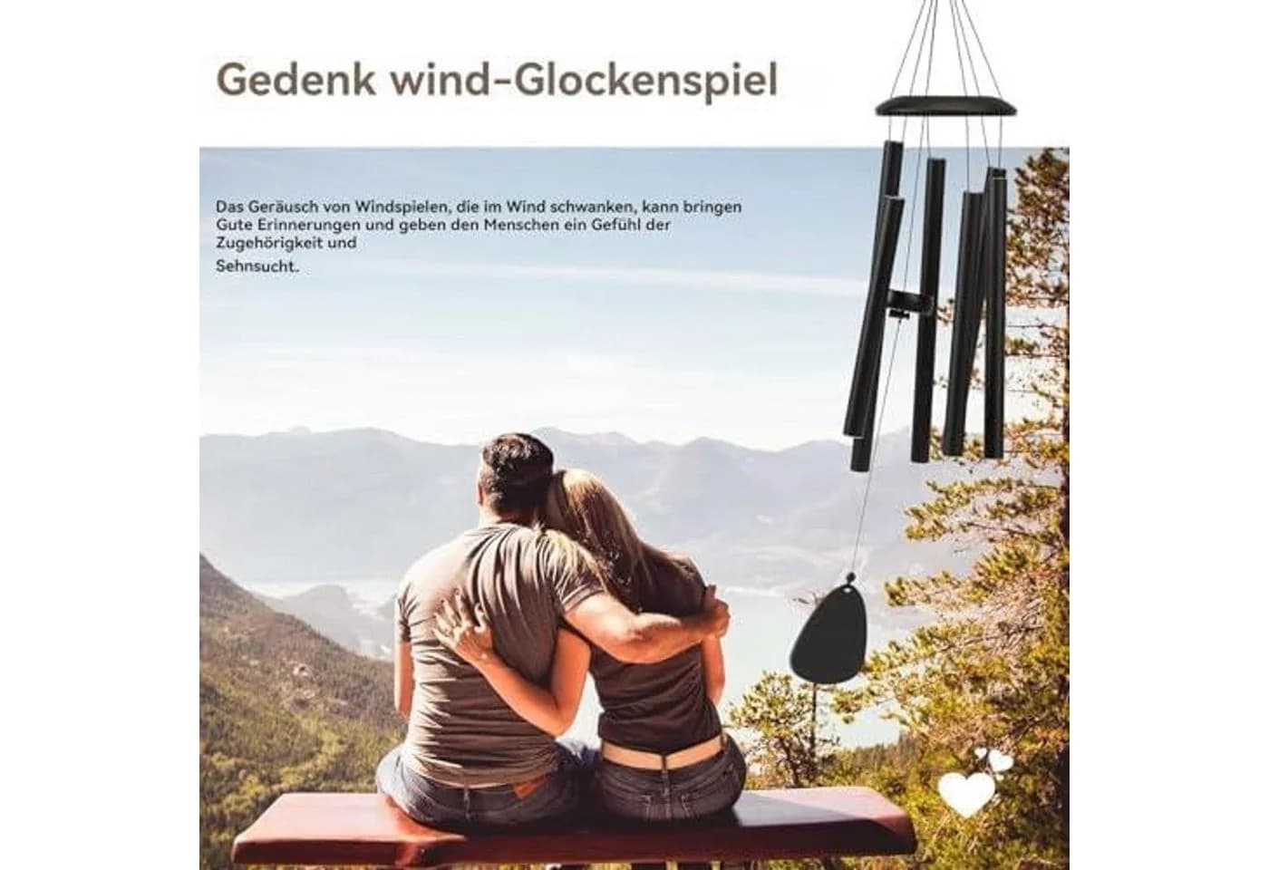 FELIXLEO Windspiel Silber Aluminium Wetterfest
