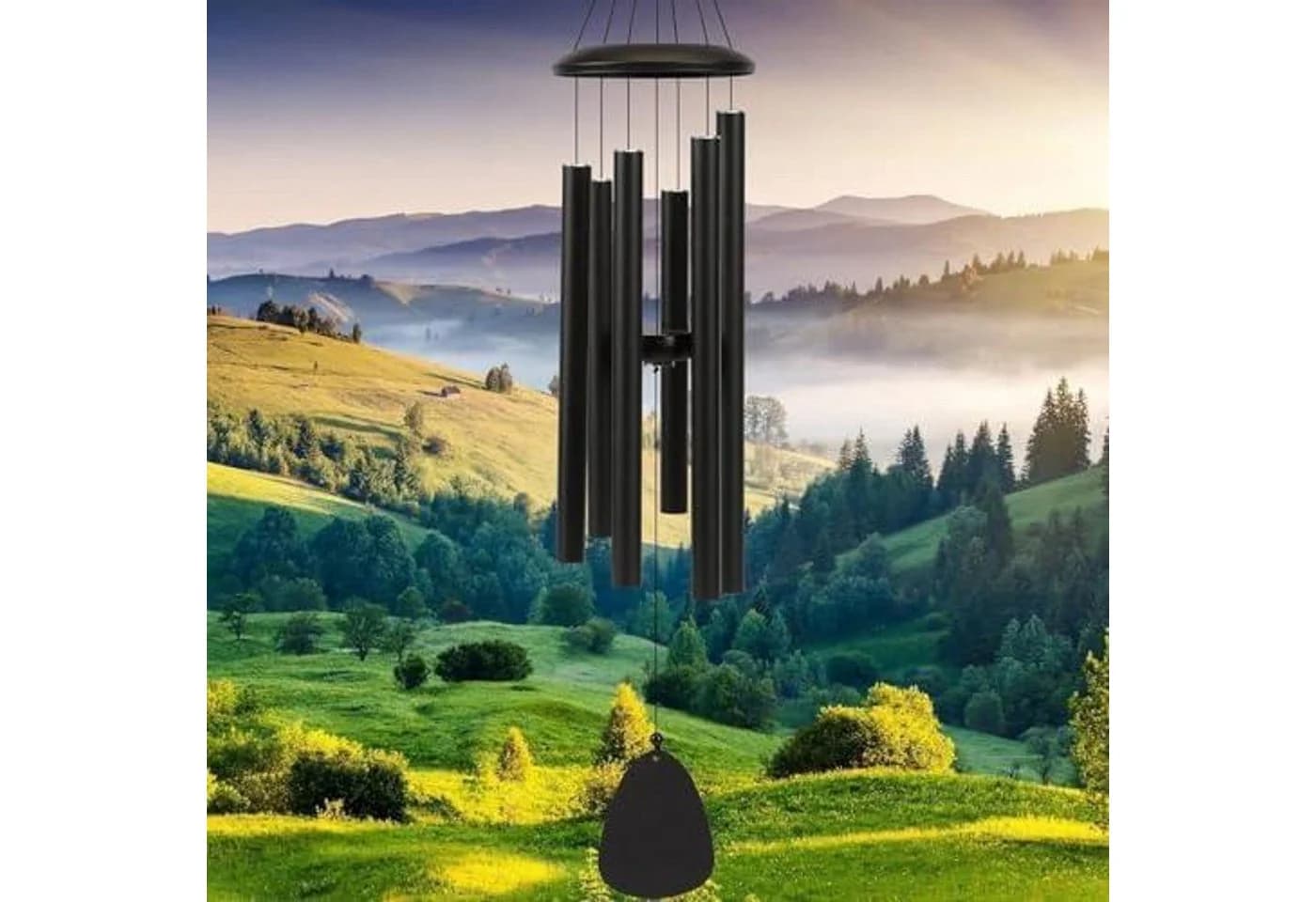 FELIXLEO Windspiel Silber Aluminium Wetterfest - Bild 2