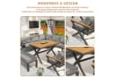 Odikalo Gartenlounge-Set Grau Metall X-Design 10cm Kissen Bild 4
