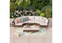 PHI VILLA Gartenlounge-Set 7-tlg. Beige Polyethylen-Rattan Bild 2