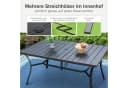 PHI VILLA Gartentisch Schwarz Metall mit Schirmloch Bild 3