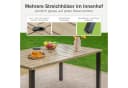 PHI VILLA Gartentisch Braun Metall mit Schirmloch Bild 4