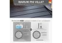 PHI VILLA Gartentisch Rund Metall Schwarz mit Schirmloch Bild 5