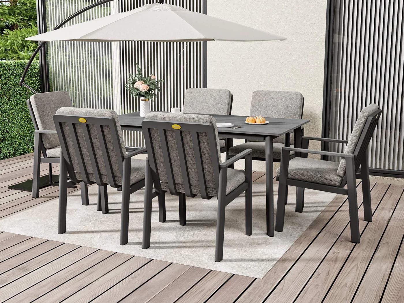 MeXo Gartenlounge-Set 7-tlg. Aluminium - Bild 5