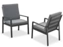 MeXo Gartenstuhl Aluminium Grau mit Kissen Bild 1