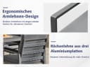 MeXo Gartenstuhl Aluminium Grau mit Kissen Bild 4