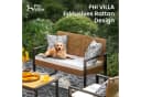 PHI VILLA Gartenlounge-Set 4-tlg. Beige PE Rattan Akazie Bild 3