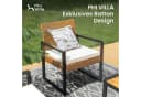 PHI VILLA Gartenlounge-Set 4-tlg. Beige PE Rattan Akazie Bild 4
