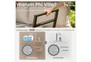 PHI VILLA Gartenlounge-Set 4-tlg. Beige Metall mit Kissen Bild 5