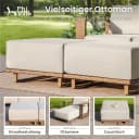 PHI VILLA Gartenlounge-Set Beige Rattan Outdoor Sofa Bild 5