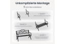 PHI VILLA Gartenbank Schwarz Metall mit gusseiserner Rückenlehne Bild 5