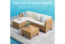 PHI VILLA Gartenlounge-Set 4-tlg. Beige PE-Rattan mit Kissen Bild 1