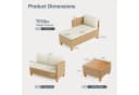 PHI VILLA Gartenlounge-Set 4-tlg. Beige PE-Rattan mit Kissen Bild 4