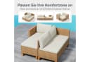 PHI VILLA Gartenlounge-Set 4-tlg. Beige PE-Rattan mit Kissen Bild 5