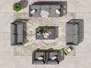 MeXo Gartenlounge-Set XXL Aluminium Outdoor 6-tlg. WPC Bild 1