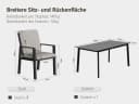 MeXo Gartenlounge-Set Aluminium Gartenmöbel 5-tlg. Beige/Grau Bild 4
