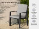MeXo Gartenlounge-Set Aluminium Gartenmöbel 5-tlg. Beige/Grau Bild 5