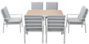 MeXo Gartenlounge-Set 6-tlg. mit Esstisch Aluminium Weiß Bild 1